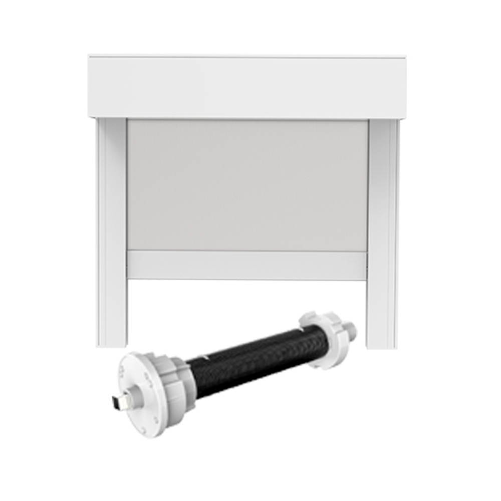 Hand push-spring windproof roller blind